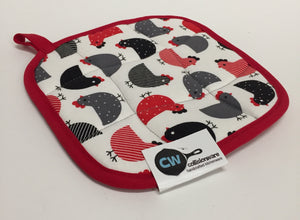 Potholder with Chickens