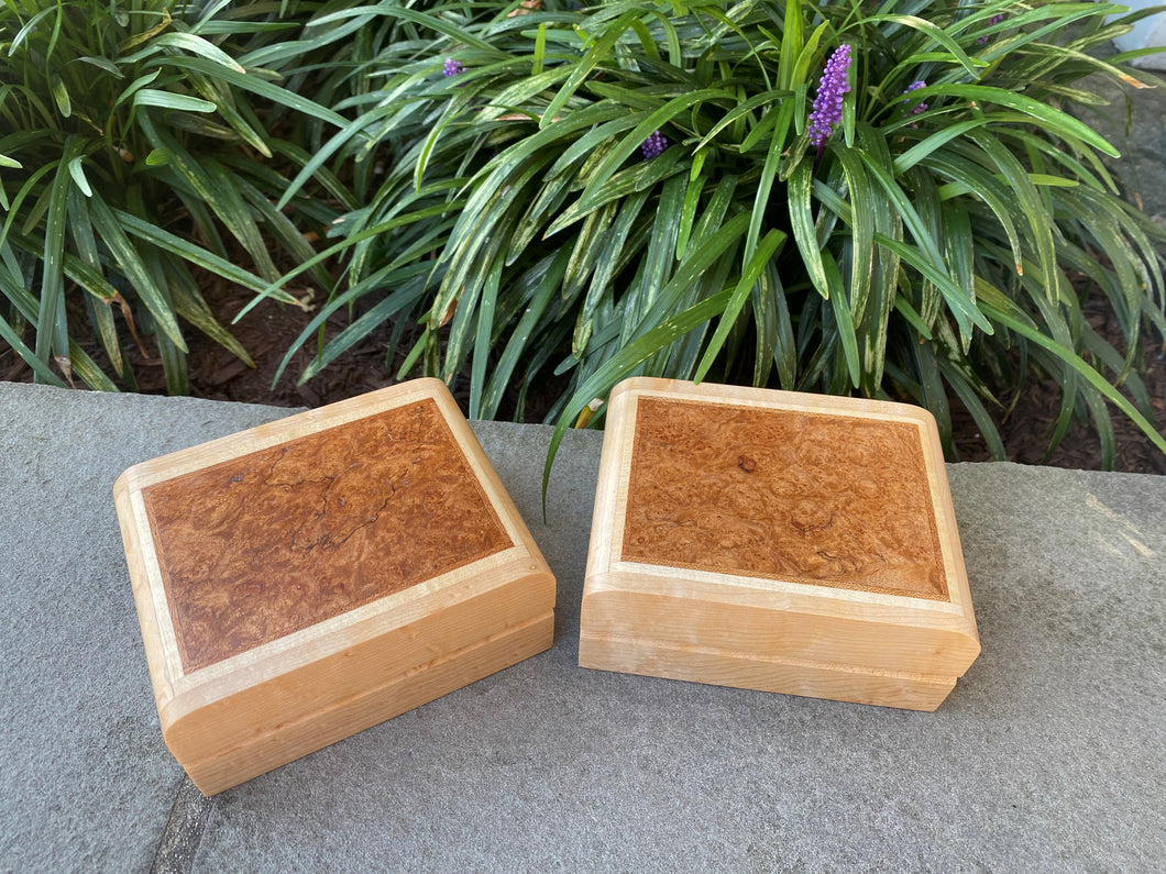 5X4 Box With Maple Burl Top and Birdseye Maple Sides