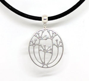 Cork Necklace With Dandelion Pendant