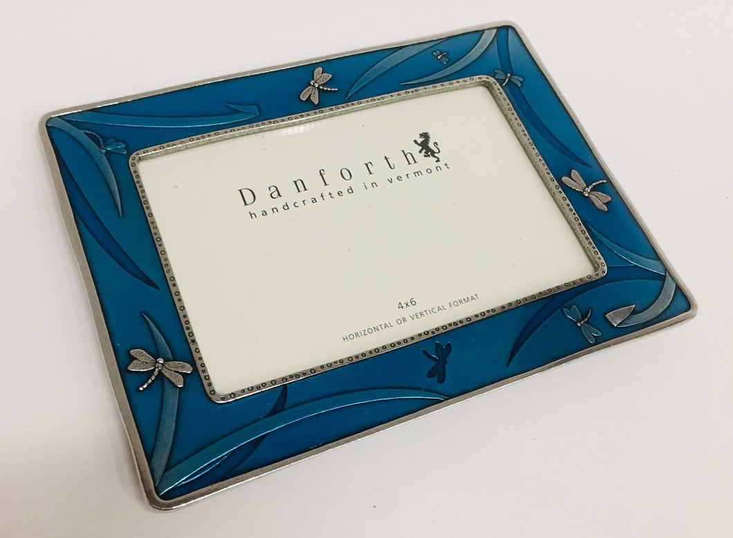 Pewter Blue dragonfly Frame For 4X6 Picture