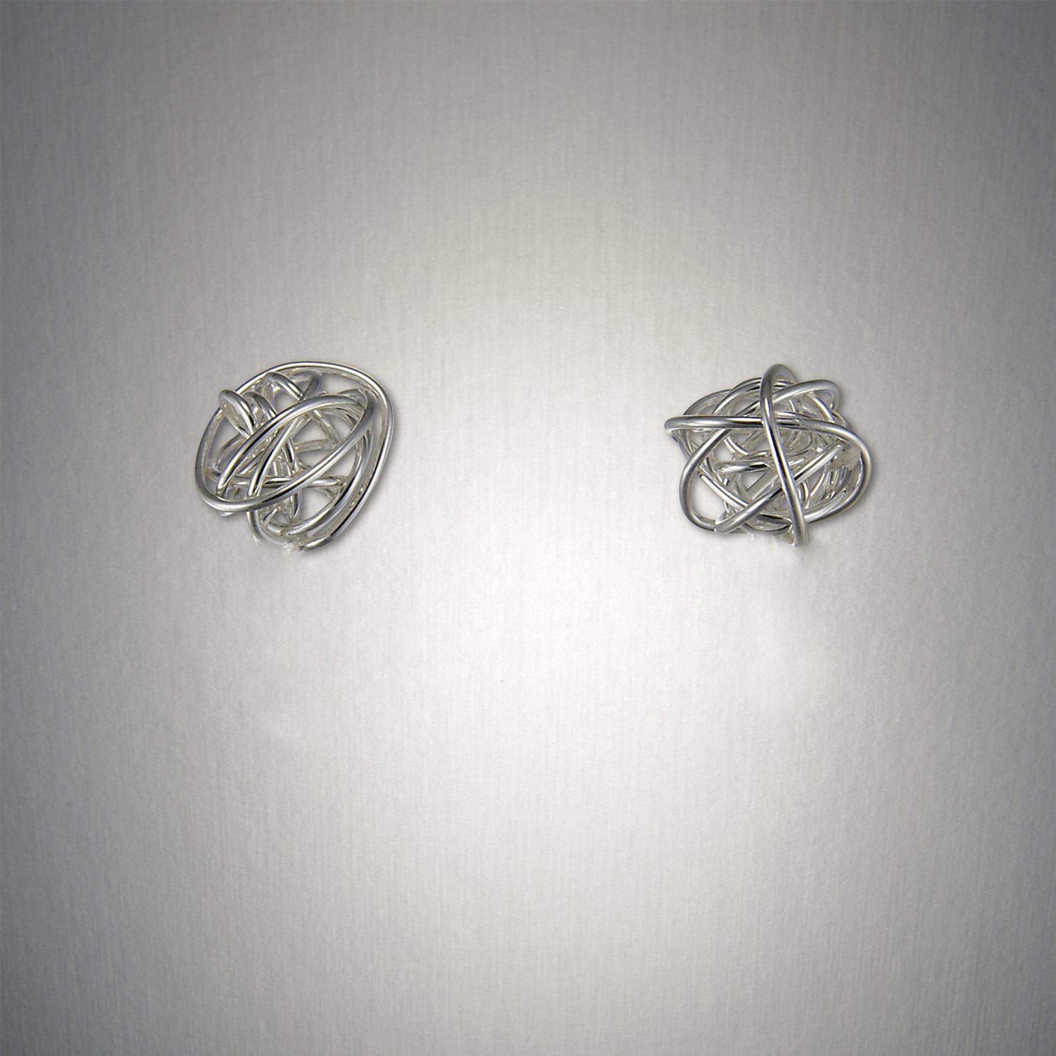 Tangled Web Knot, Earrings, Sterling Silver