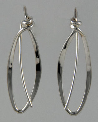 Hand Forged Oval Loop Wrap Earrings