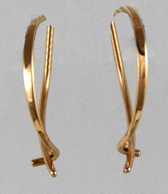 14K Small twist Hoop