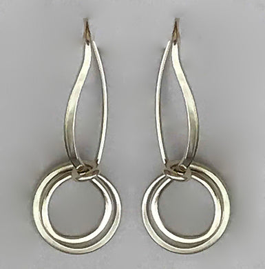 Ear, SS Dangle Radiating Circles