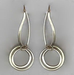 Ear, SS Dangle Radiating Circles