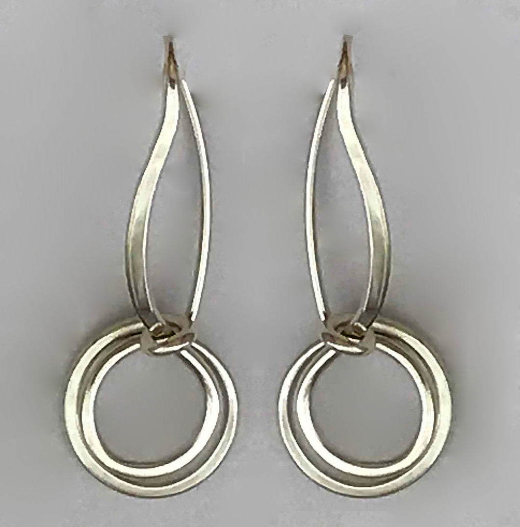Ear, SS Dangle Radiating Circles