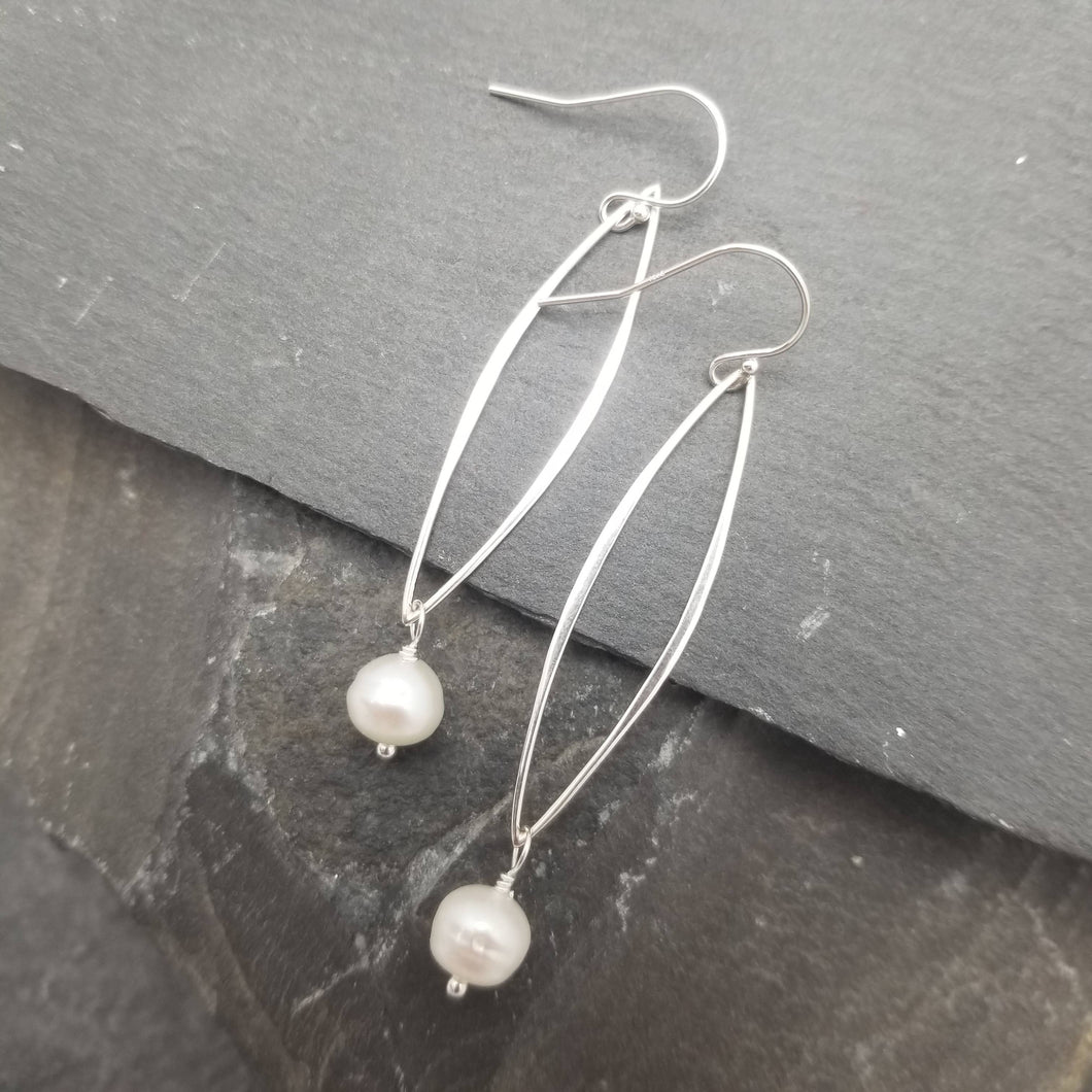 Fresh Water Earrings in Sterling