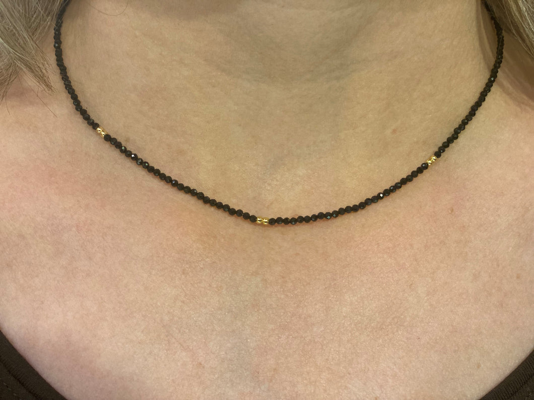 Black Spinel Vermeil Necklace