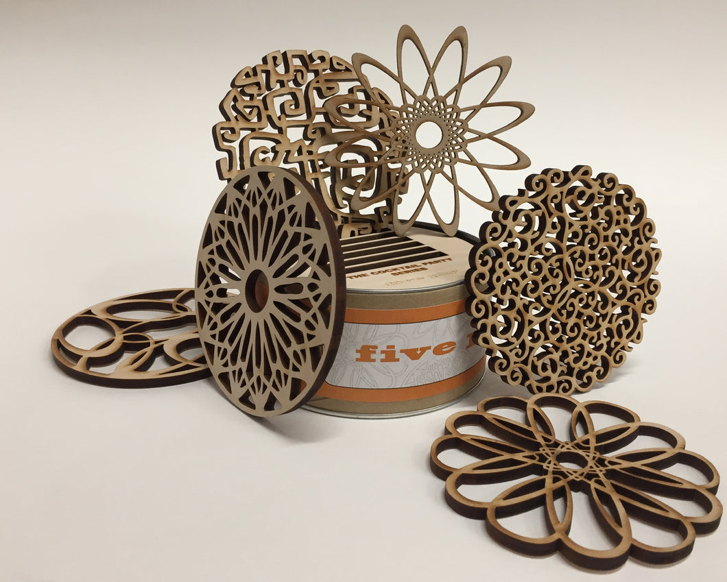 Wood Coasters Cocktail Party