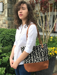 Mod Canvas Bag With Leather Bottom