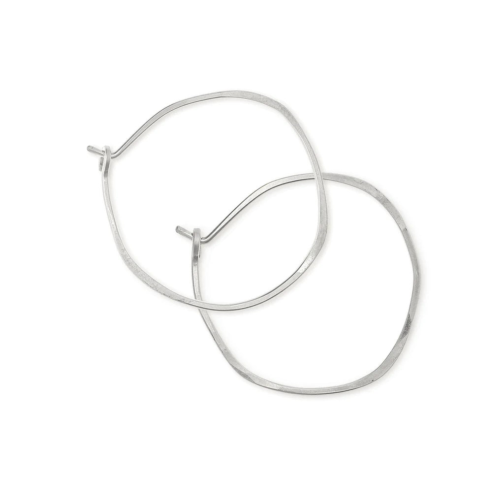 Small Organic Circle Hoops