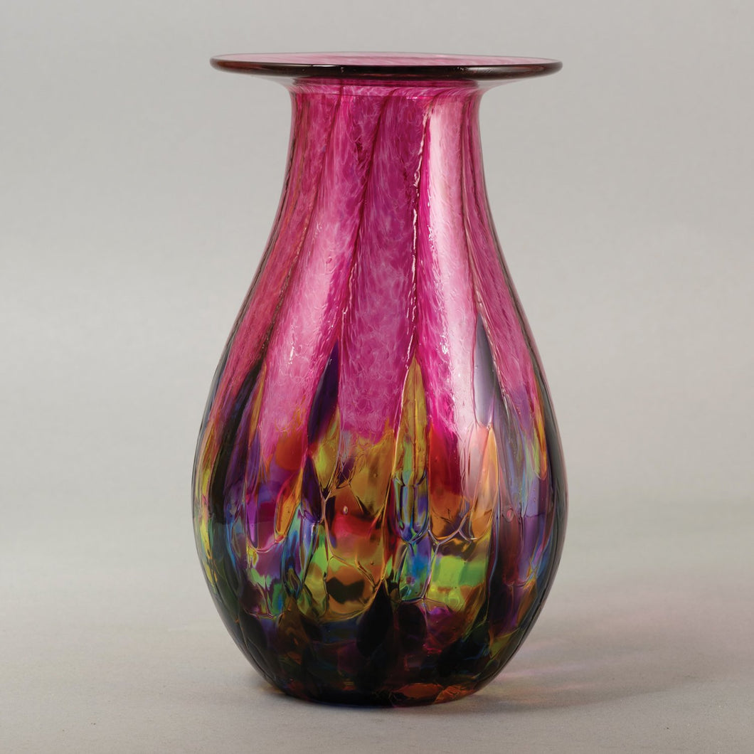 Raindrop Cranberry Vase