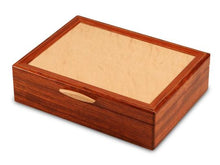 Load image into Gallery viewer, Bubinga Jewelry Box With A Sapphire Interior