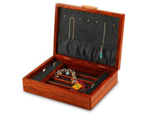 Load image into Gallery viewer, Bubinga Jewelry Box With A Sapphire Interior