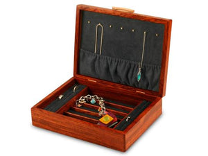 Bubinga Jewelry Box With A Sapphire Interior