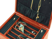 Load image into Gallery viewer, Bubinga Jewelry Box With A Sapphire Interior