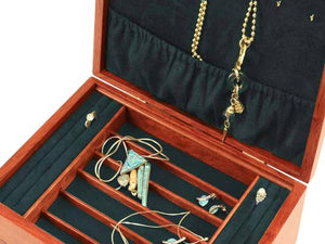 Bubinga Jewelry Box With A Sapphire Interior
