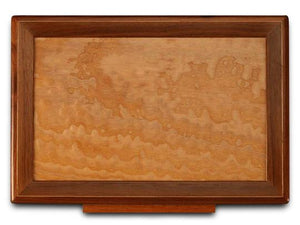 Wooden Valet Box of Walnut with a Tamo Ash Lid