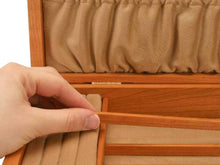 Load image into Gallery viewer, 2 Drawer Jewelry Box in Cherry With A Cherry Blossom Top