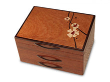 Load image into Gallery viewer, Sapele Moon Flower 2 Drawer Box
