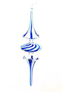 Blue and White Star Ornament