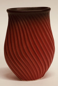 Flat Carved Vase Coral