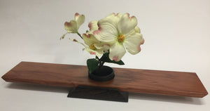 Rectanglular Wood Ikebana Vase