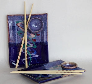 Sushi Tray With Sauce Bowl