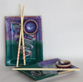 Sushi Tray With Sauce Bowl