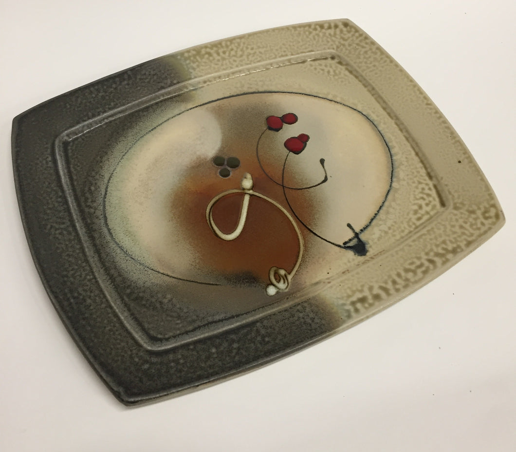 Rectangular Plate in Green Ash Glaze
