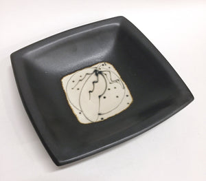 Square Bowl Black Tan