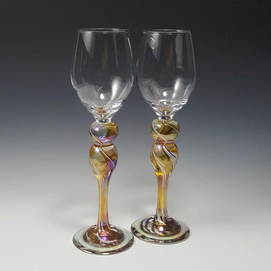 Gold Stemmed Wine Goblet