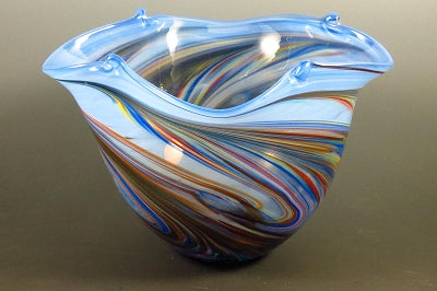 Multicolor Pinch Bowl in Blue