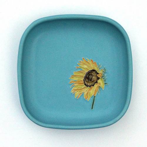 Turquoise Sunflower Tray