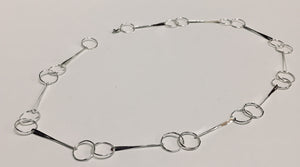 Necklace Sterling Silver Circle Bar Links