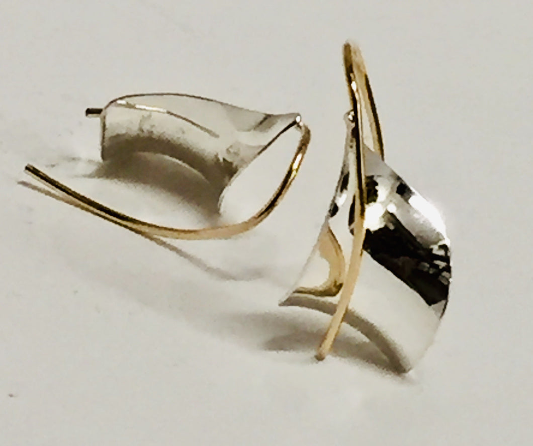 Stylized Leaf, Dangle Earring