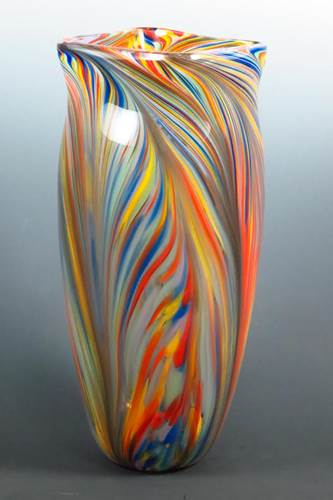 Peacock Rainbow Vase