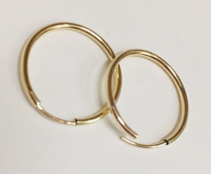 Earrings, Gold Filled Hoops