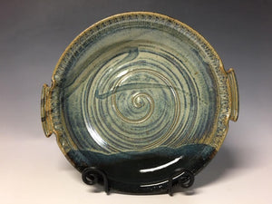 Blue Platter With Handles