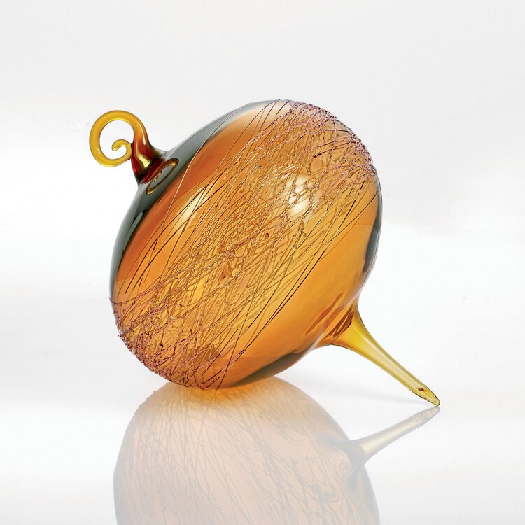 Gold Honey Amber Wrap Ornament