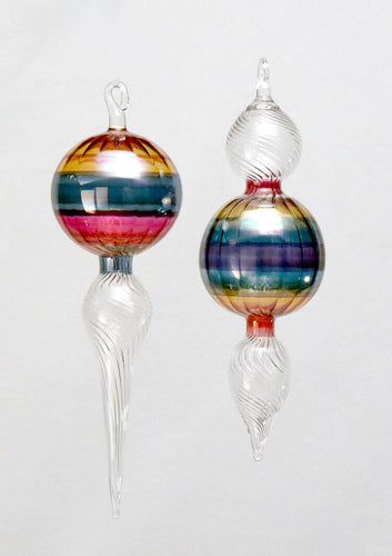 Classic Three Globe Glass Ornament