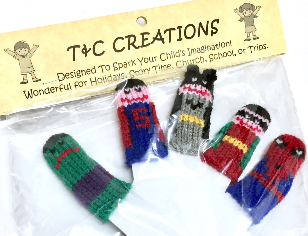 Super Hero Finger Puppet Set