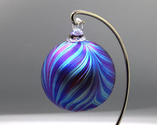 Load image into Gallery viewer, Feather Ornament Ultraviolet Blue