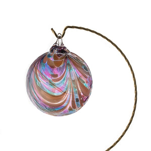 Lavendar Fields Feathered Ornament