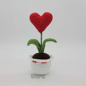 Crochet Heart Plant