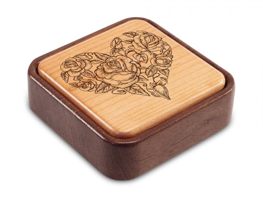 Floral Flip top Heart Box