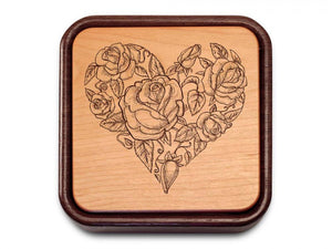 Floral Flip top Heart Box