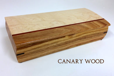 Canary Wood Box With Canary Wood and Maple Lid