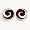 Sterling Silver Cresting Wave Post Earring