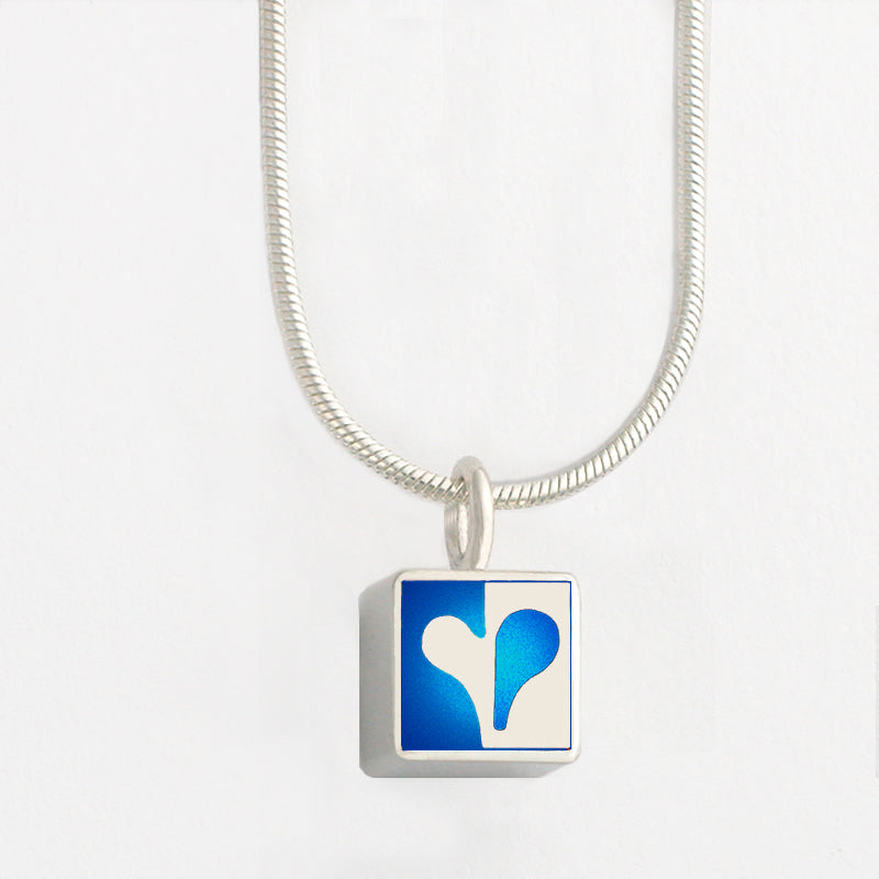 Blue Mini Heart Necklace